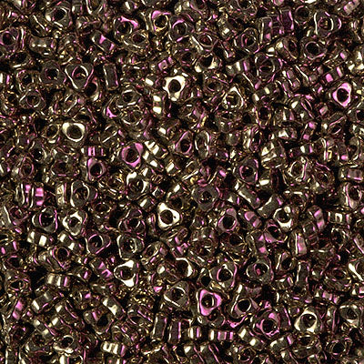 2.8mm Metallic Dark Bronze Miyuki Triangle Spacer Beads (125 Gm) #SPTR28-457