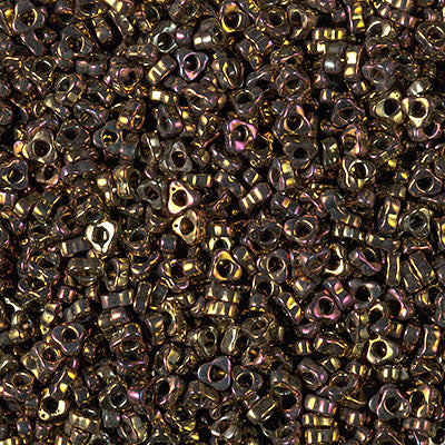 2.8mm Metallic Gold Iris Miyuki Triangle Spacer Beads (125 Gm) #SPTR28-462