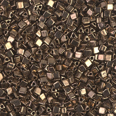 10/0 Metallic Dark Bronze Miyuki Sharp Triangle Seed Bead (125 Gm) #457