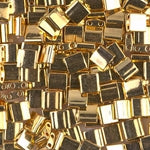 5mm 24 Karat Gold Plated Miyuki Tila Beads #TL-191