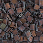 5mm Matte Metallic Dark Raspberry Iris Miyuki Tila Beads #TL-2005