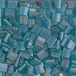 5mm Matte Transparent Teal AB Miyuki Tila Beads #TL-2405FR