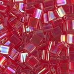 5mm Transparent Red AB Miyuki Tila Beads #TL-254