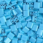 5mm Opaque Turquoise Blue Miyuki Tila Beads #TL-413