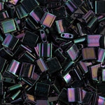 5mm Metallic Dark Plum Iris Miyuki Tila Beads #TL-454