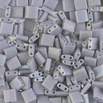 5mm Matte Opaque Gray AB Miyuki Tila Beads #TL-498FR
