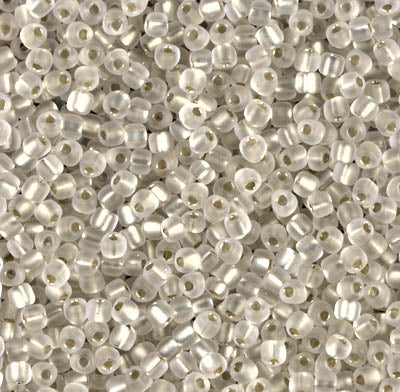 10/0 Matte Silver Lined Crystal Miyuki Triangle Seed Bead (125 Gm) #1101F