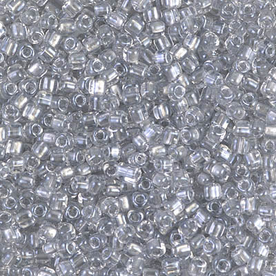 5/0 Sparkling Silver Gray Lined Crystal Miyuki Triangle Seed Bead (125 Gm) #1105