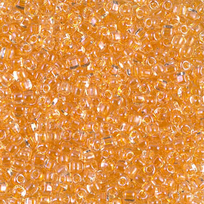 8/0 Apricot Lined Crystal Miyuki Triangle Seed Bead (125 Gm) #1107