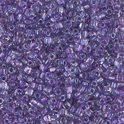 8/0 Sparkling Lilac Lined Crystal AB Miyuki Triangle Seed Bead (125 Gm) #1138