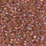 10/0 Sparkling Rose Lined Topaz Luster Miyuki Triangle Seed Bead (125 Gm) #1166