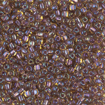 10/0 Sparkling Amethyst Lined Topaz Luster Miyuki Triangle Seed Bead (125 Gm) #1167