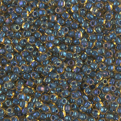 8/0 Slate Blue Lined Topaz Miyuki Triangle Seed Bead (125 Gm) #1169
