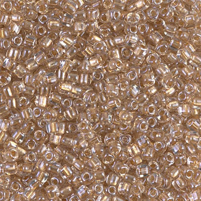 8/0 Sparkling Honey Beige Lined Crystal Miyuki Triangle Seed Bead (125 Gm) #1522