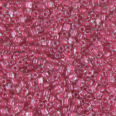 8/0 Sparkling Rose Lined Crystal Miyuki Triangle Seed Bead (125 Gm) #1553