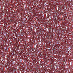8/0 Sparkling Cranberry Lined Crystal Miyuki Triangle Seed Bead (125 Gm) #1554