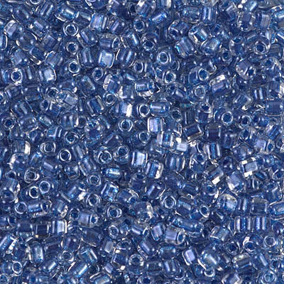 8/0 Sparkling Blue Lined Crystal Miyuki Triangle Seed Bead (125 Gm) #1557