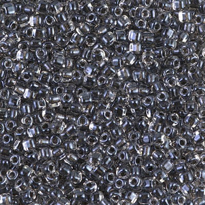 8/0 Sparkling Charcoal Lined Crystal Miyuki Triangle Seed Bead (125 Gm) #1559