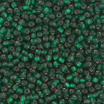 10/0 Matte Silver Lined Dark Green Miyuki Triangle Seed Bead (125 Gm) #1806F