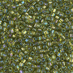 10/0 Sparkling Lined Chartreuse AB Miyuki Triangle Seed Bead (125 Gm) #1813