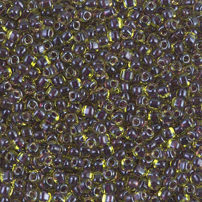 10/0 Garnet Lined Chartreuse Miyuki Triangle Seed Bead (125 Gm) #1814