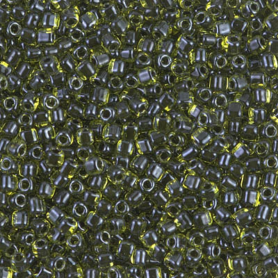 8/0 Black Lined Chartreuse Miyuki Triangle Seed Bead (125 Gm) #1816