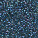 10/0 Sparkling Lined Midnight Blue AB Miyuki Triangle Seed Bead (125 Gm) #1831