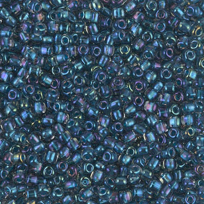 8/0 Sparkling Lined Midnight Blue AB Miyuki Triangle Seed Bead