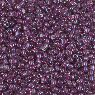 8/0 Magenta Lined Amethyst Miyuki Triangle Seed Bead (125 Gm) #1834