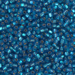 5/0 Matte Silver Lined Capri Blue Miyuki Triangle Seed Bead (125 Gm) #25F