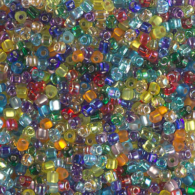 10/0 Miyuki Triangle Seed Bead Mix- Rainbow (125 Gm) #MIX-01