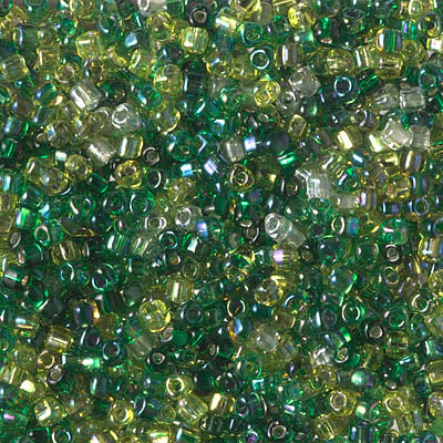 10/0 Miyuki Triangle Seed Bead Mix- Ever Green (125 Gm) #MIX-03