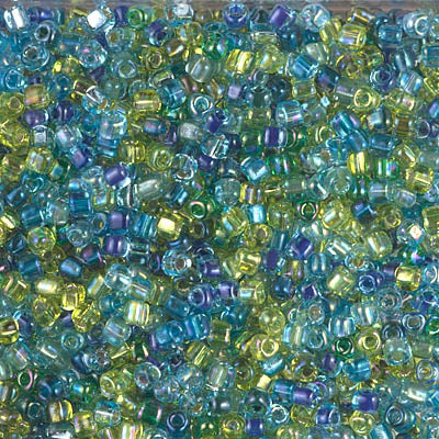 10/0 Miyuki Triangle Seed Bead Mix- Electric Blue Lagoon (125 Gm) #MIX-07