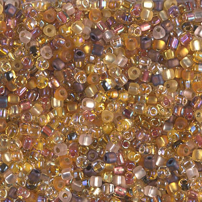 10/0 Miyuki Triangle Seed Bead Mix- Golden Grains (125 Gm) #MIX-11
