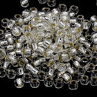8/0 Silver Lined Crystal/Peridot Glow in the Dark Toho Seed Bead #JZP002