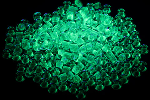 8/0 Crystal/Jade Glow in the Dark Toho Seed Bead #JZP005