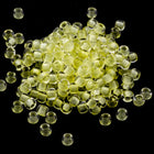 8/0 Lined Yellow/Avocado Glow in the Dark Toho Seed Bead #JZP008