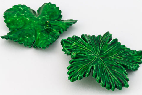 42mm Green Lucite Leaf Pendant #UP679-General Bead