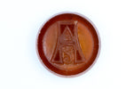 21mm Smoked Topaz "A" Vintage Glass Initial Cabochon #XS72-A