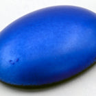 Vintage 18mm x 25mm Brushed Metallic Blue Oval Cabochon #XS102-C