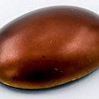 Vintage 18mm x 25mm Brushed Metallic Chestnut Oval Cabochon #XS102-E