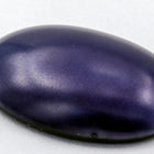 Vintage 18mm x 25mm Brushed Metallic Indigo Oval Cabochon #XS102-G
