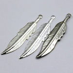 35mm Silver Feather Charm (2 Pcs) #10-General Bead