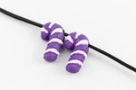 14mm Purple Ceramic Candy Cane Bead #AAU103H-General Bead