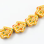 23mm Ceramic Gingerbread House Bead #AAU104A