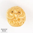 14mm Carved Owl Bone Bead-General Bead