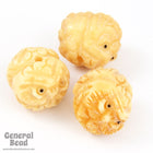 14mm Carved Owl Bone Bead-General Bead