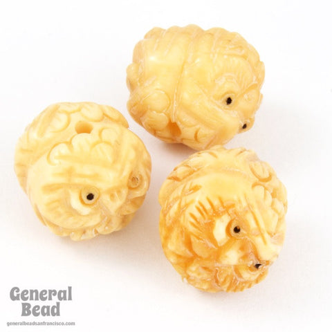 14mm Carved Owl Bone Bead-General Bead