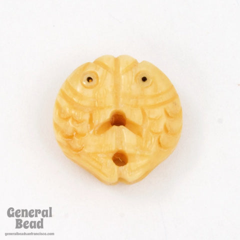 7mm Carved Double Carp Bead-General Bead