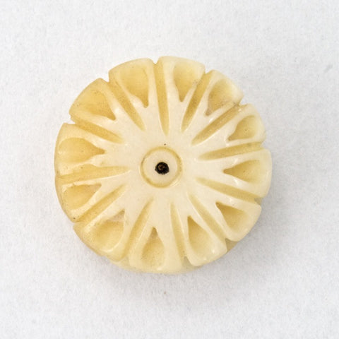 7mm Carved Flower Bone Bead-General Bead